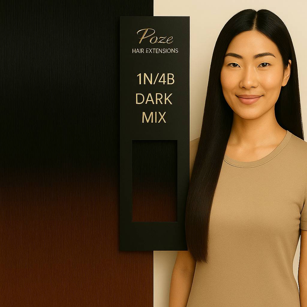 Clip & Go Standard - 1N/4B Dark Mix Balayage
