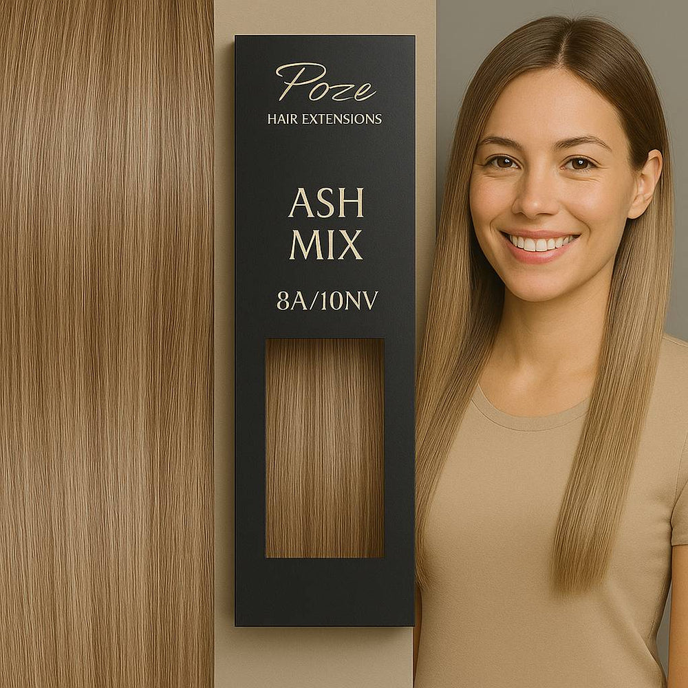 Micro Ring Extensions Premium - 8A/10NV Ash Mix
