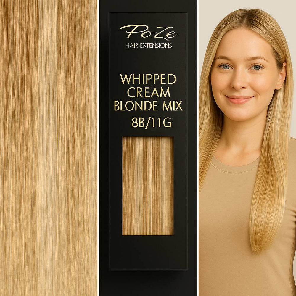 Hair Weft Premium - 8B/11G Whipped Cream Blonde
