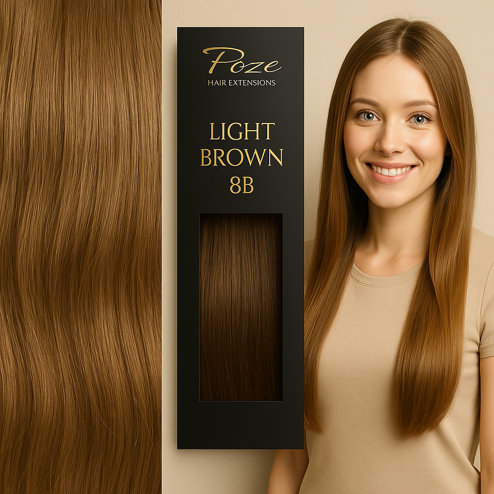 Micro Ring Extensions Standard - 8B Light Brown