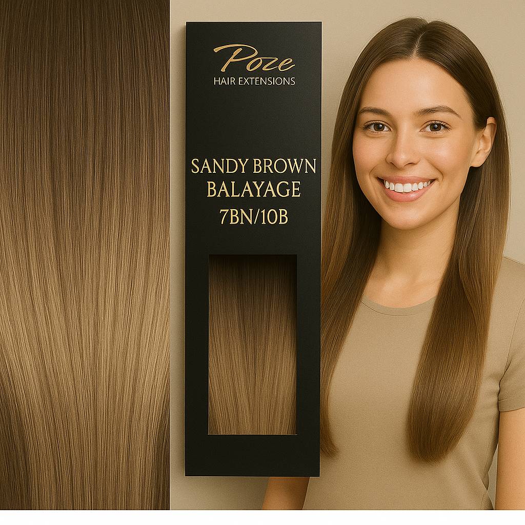 Poze Standard Clip & Go Miss Volume - 7BN/10B Sandy Brown Balayage